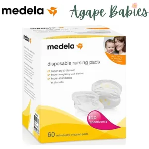 [2-Pack] Medela Disposable Nursing Bra Pads 60ct (Made in Switzerland)