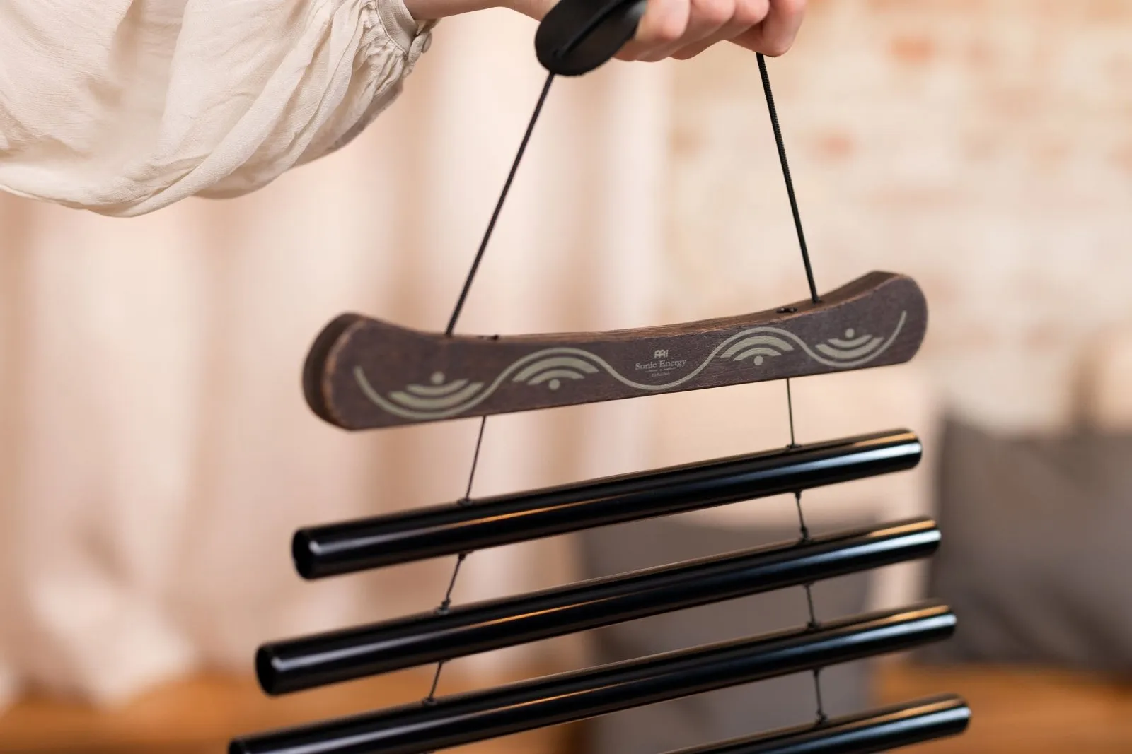 432 Hz Meditation Flow Chime 38" / 95 cm 10 Notes E Minor - Black