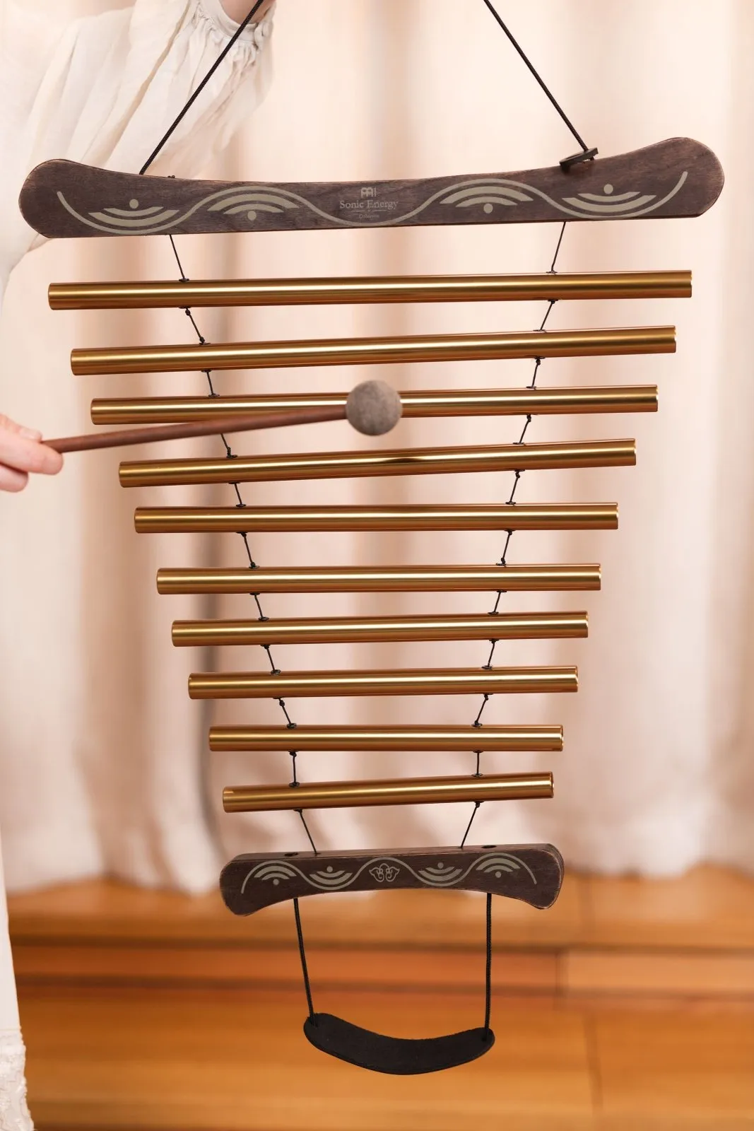 440 Hz Meditation Flow Chime 35" / 88 cm 10 Notes D Major - Bronze