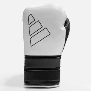 ADIDAS HYBRID 500 BOXING GLOVES - WHITE/BLACK