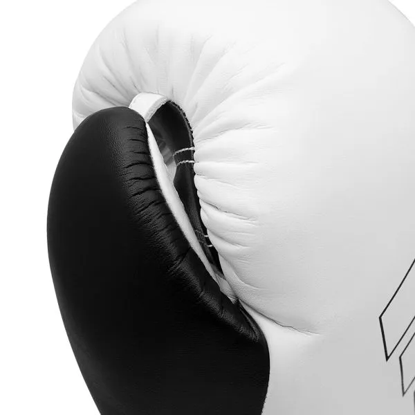 ADIDAS HYBRID 500 BOXING GLOVES - WHITE/BLACK