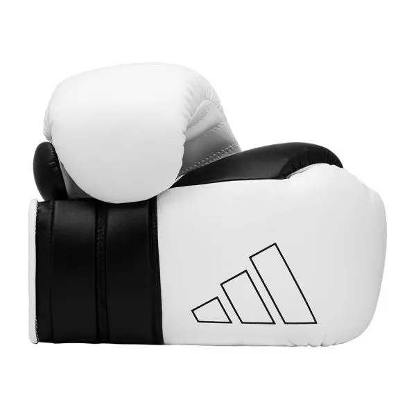 ADIDAS HYBRID 500 BOXING GLOVES - WHITE/BLACK
