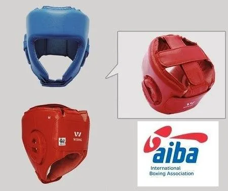 AIBA APPROVED BOXING HEAD GUARD LEATHER HEAD GEAR