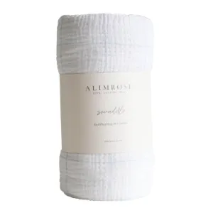 Alimrose Grid Blue Muslin Swaddle