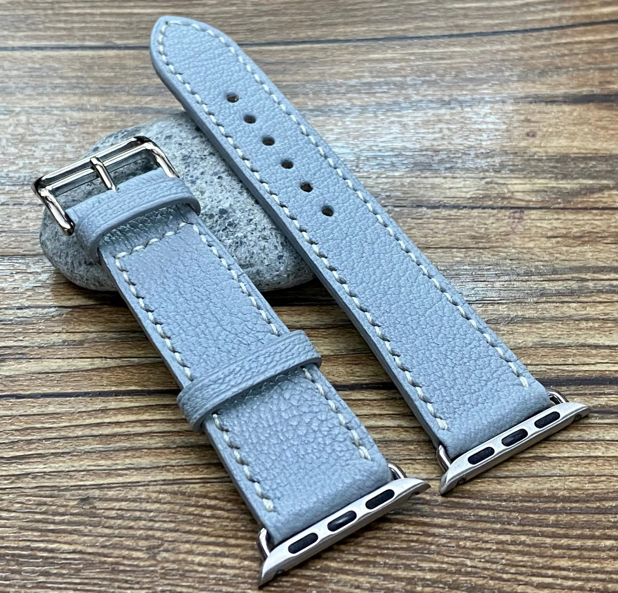 Apple Watch 42mm 41mm, series 10, Single Tour Rallye, iWatch, Apple Watch 40mm, Apple Watch Band light grey, iWatch Band