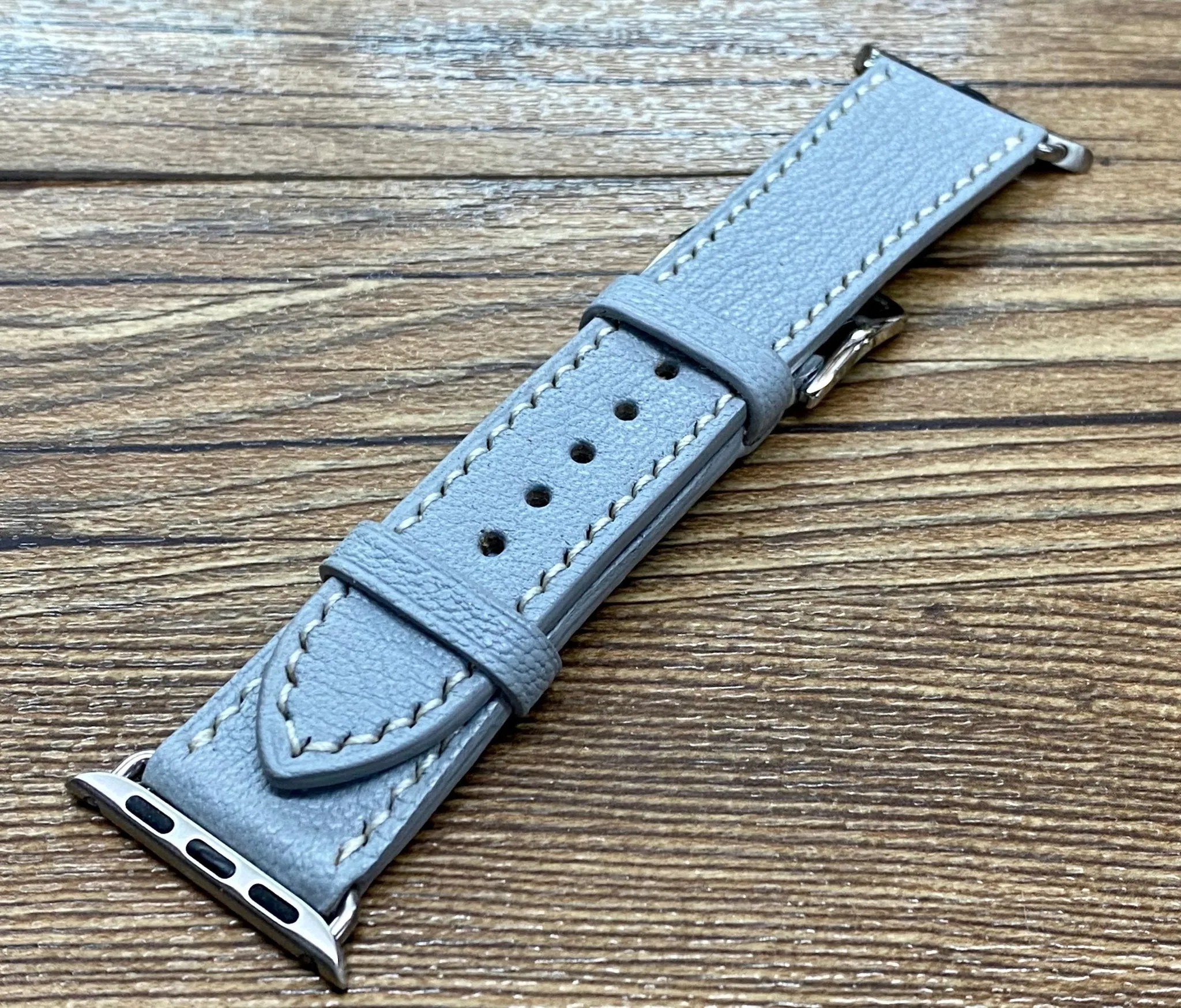 Apple Watch 42mm 41mm, series 10, Single Tour Rallye, iWatch, Apple Watch 40mm, Apple Watch Band light grey, iWatch Band