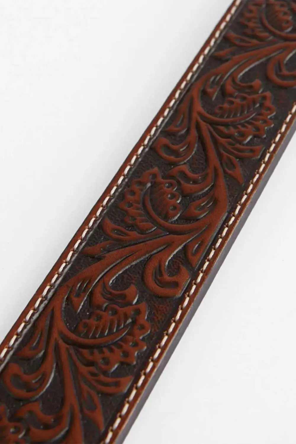 Ariat Embossed Leather Belt for Men in Brown | A1020467- TAN