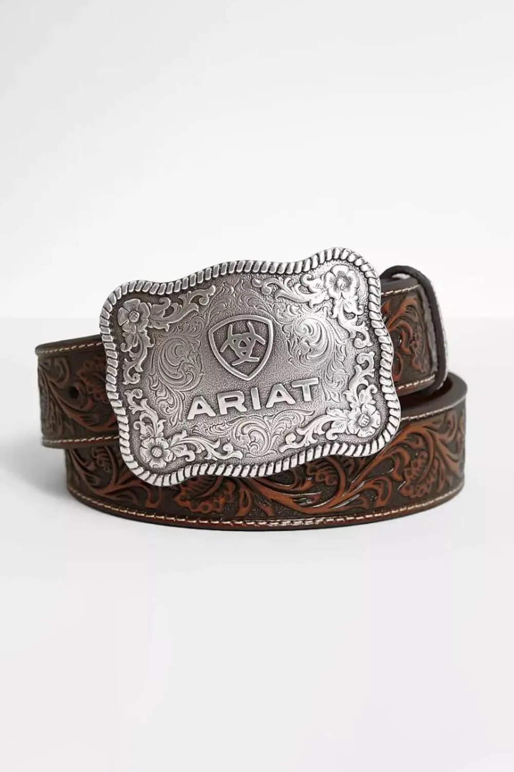Ariat Embossed Leather Belt for Men in Brown | A1020467- TAN