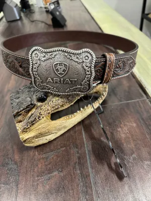 ARIAT Floral embossed leather belt