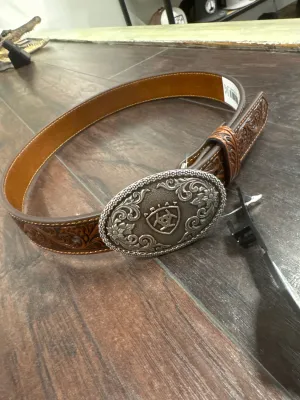 ARIAT kids belt leather embossed