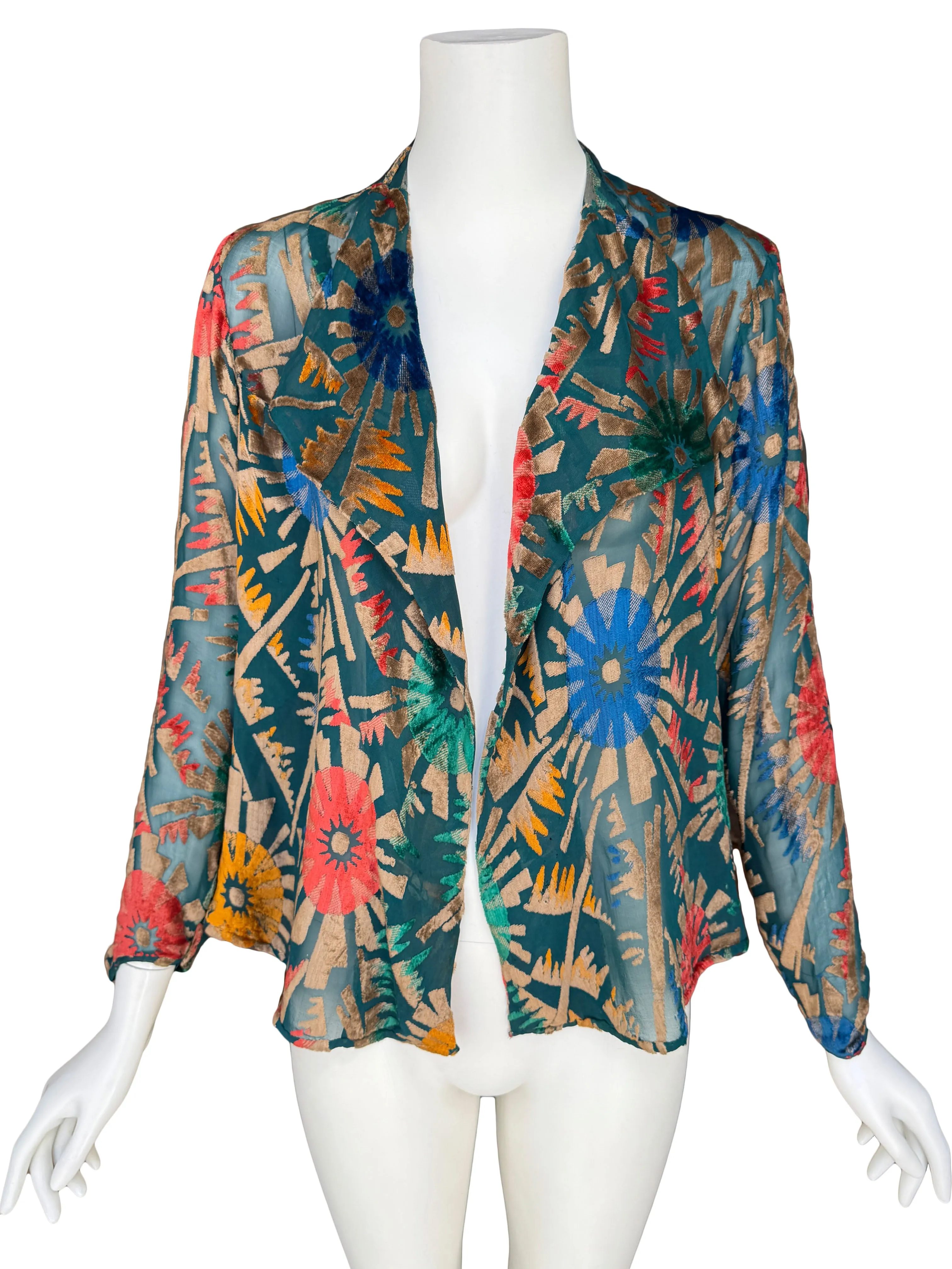 Art Deco 1930s Devoré Jacket