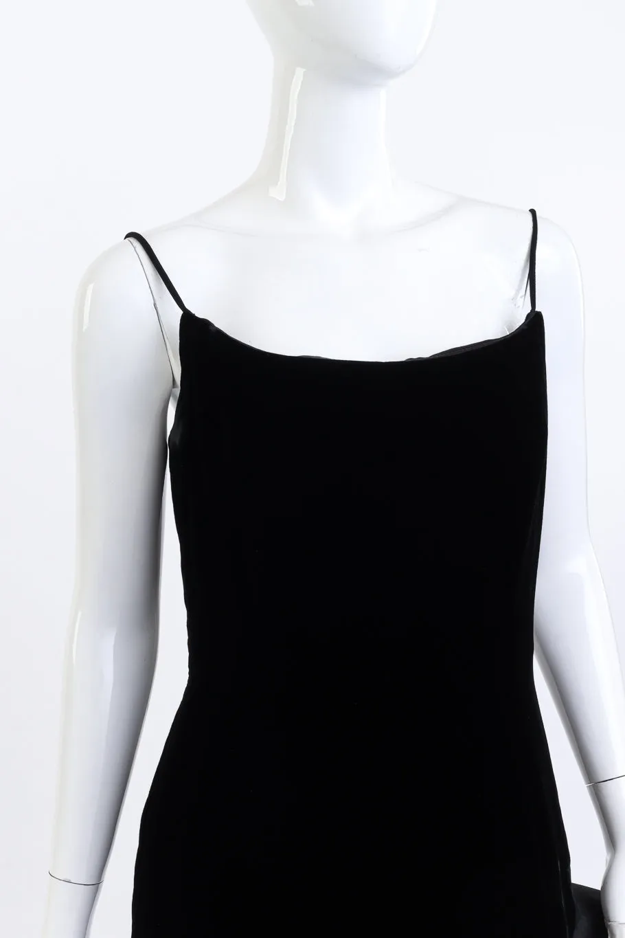 Asymmetric Ruffle Velvet Dress