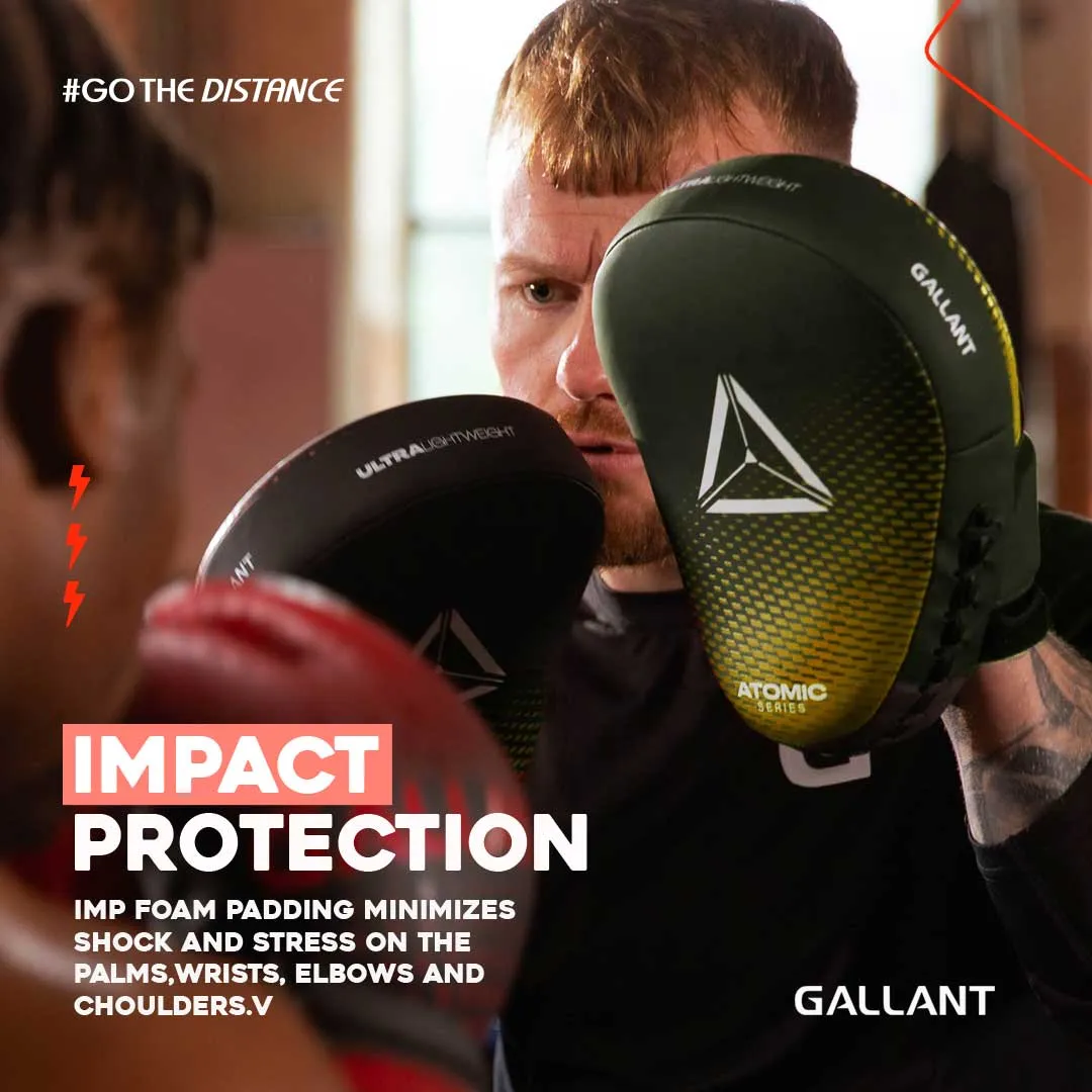 Atomic Series Ultra Lightweight Focus Pad - Gold - Focus Boxing Mitts