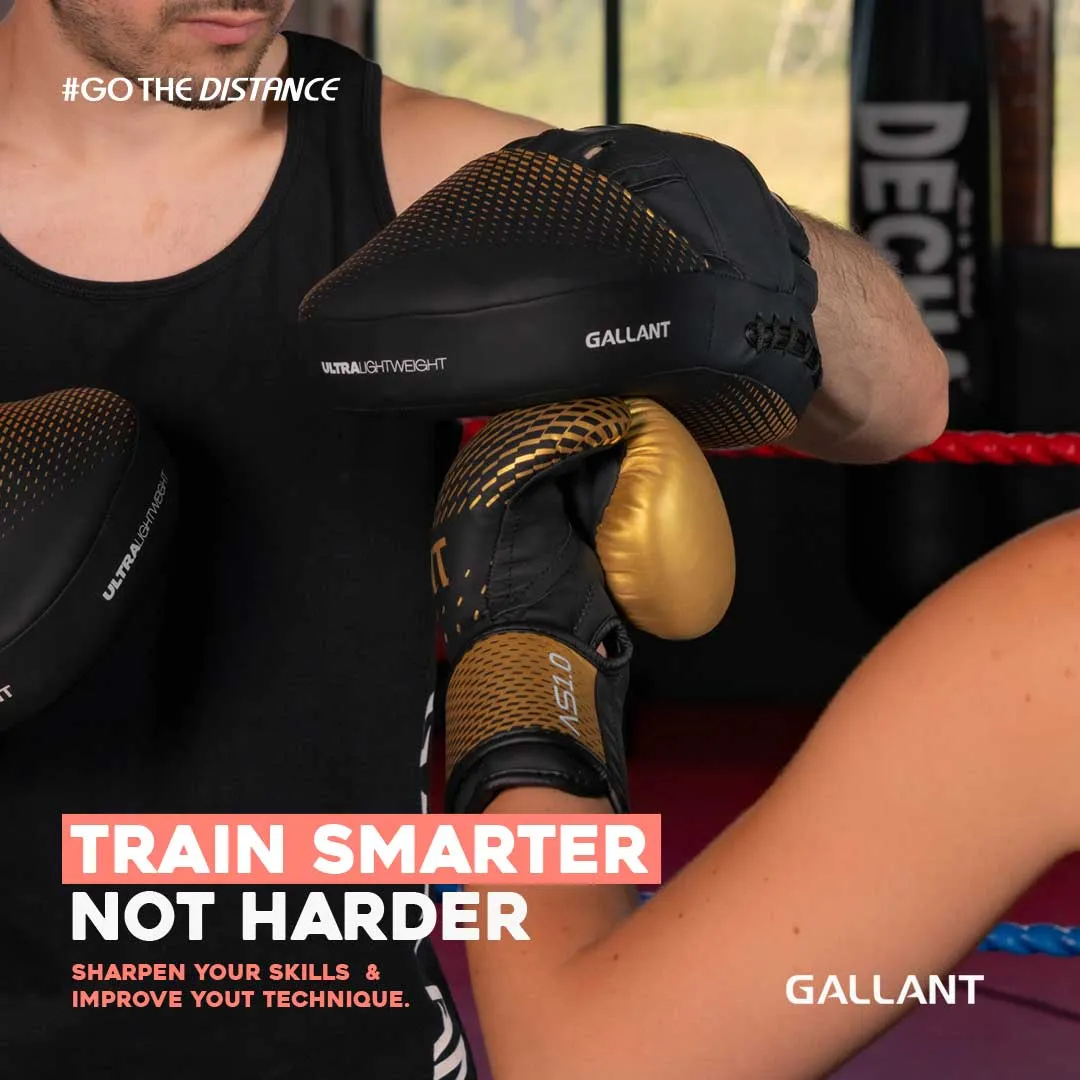 Atomic Series Ultra Lightweight Focus Pad - Gold - Focus Boxing Mitts