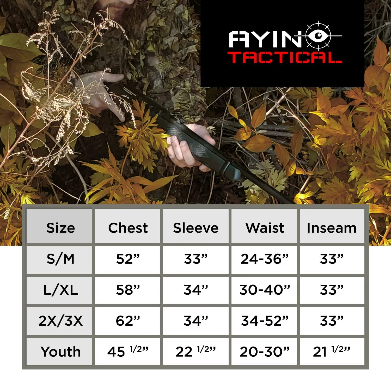 AYIN Ghillie Suit for Men, Hunting Suits for Men, 3D Leaf Bush Ghillie Suit Camo for Turkey Hunting, Woodland Gilly Suits, Hooded Gillies for Men or Youth Camo Hunting Suits (Autumn Brown)