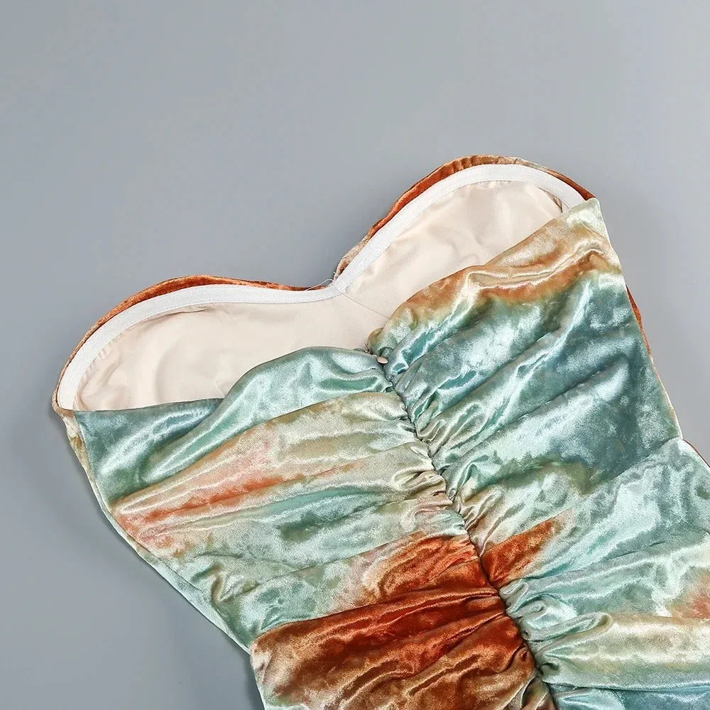 Ayleen Strapless Tie Dye Dress