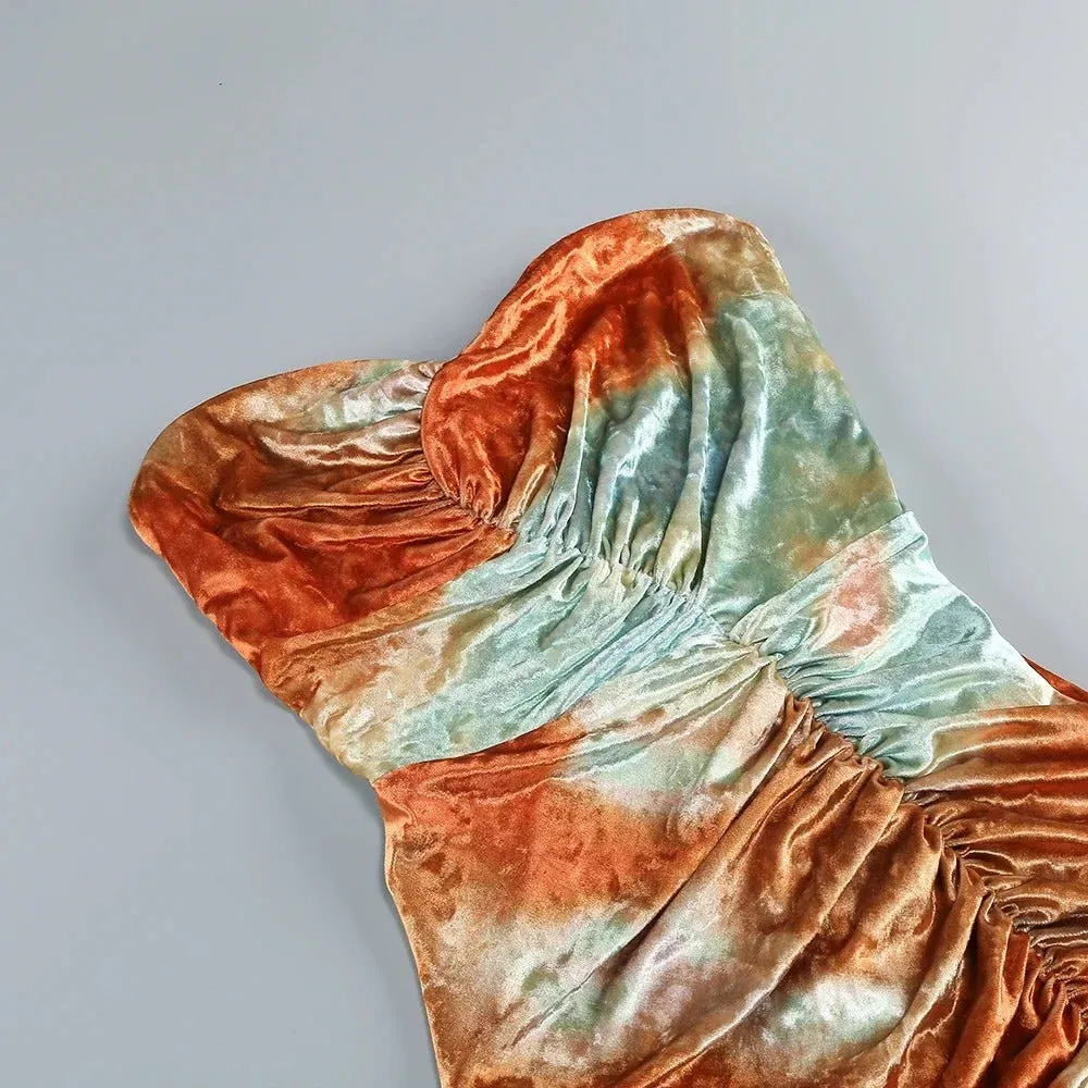 Ayleen Strapless Tie Dye Dress