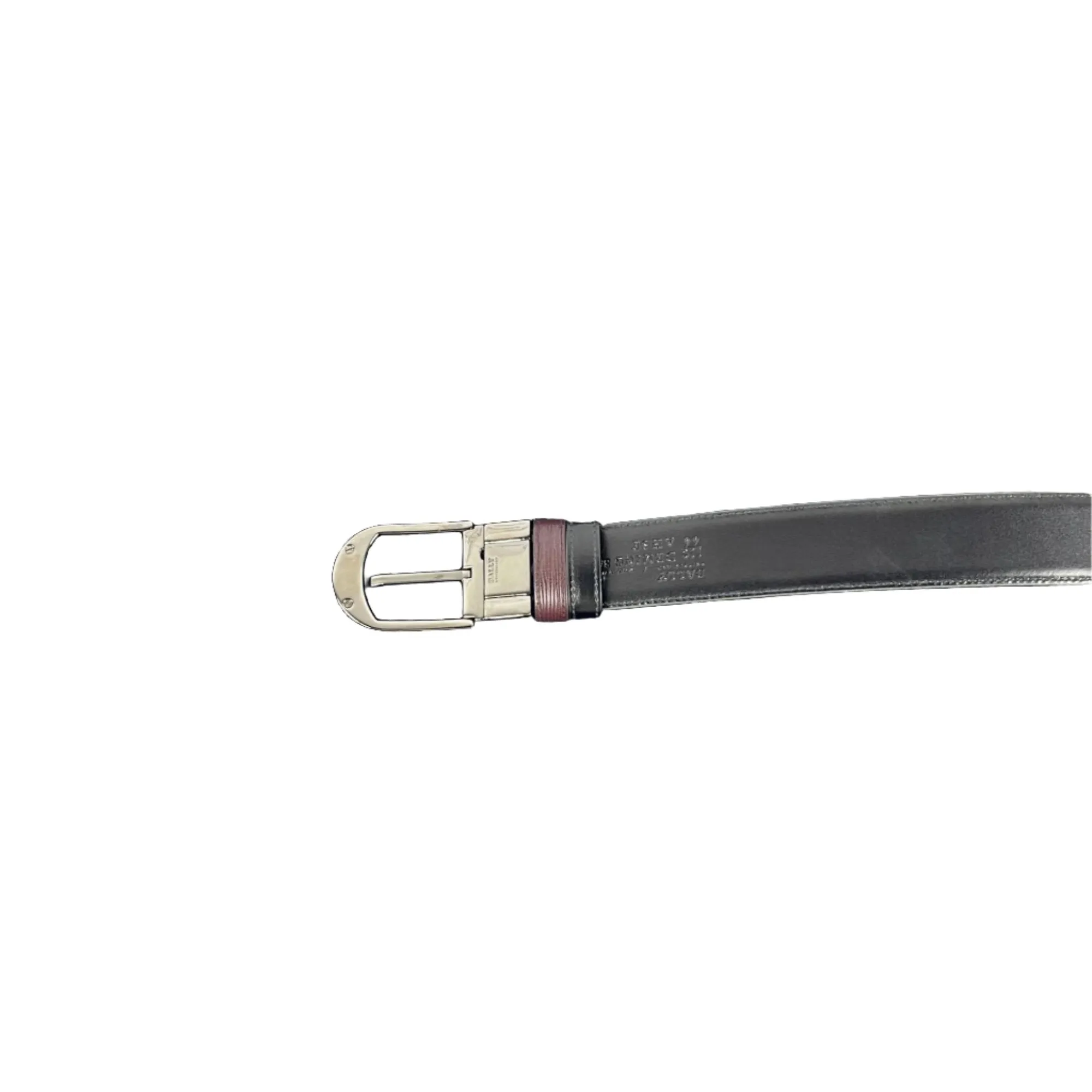 Bally Deming Prune Leather Adjustable/Reversible Belt