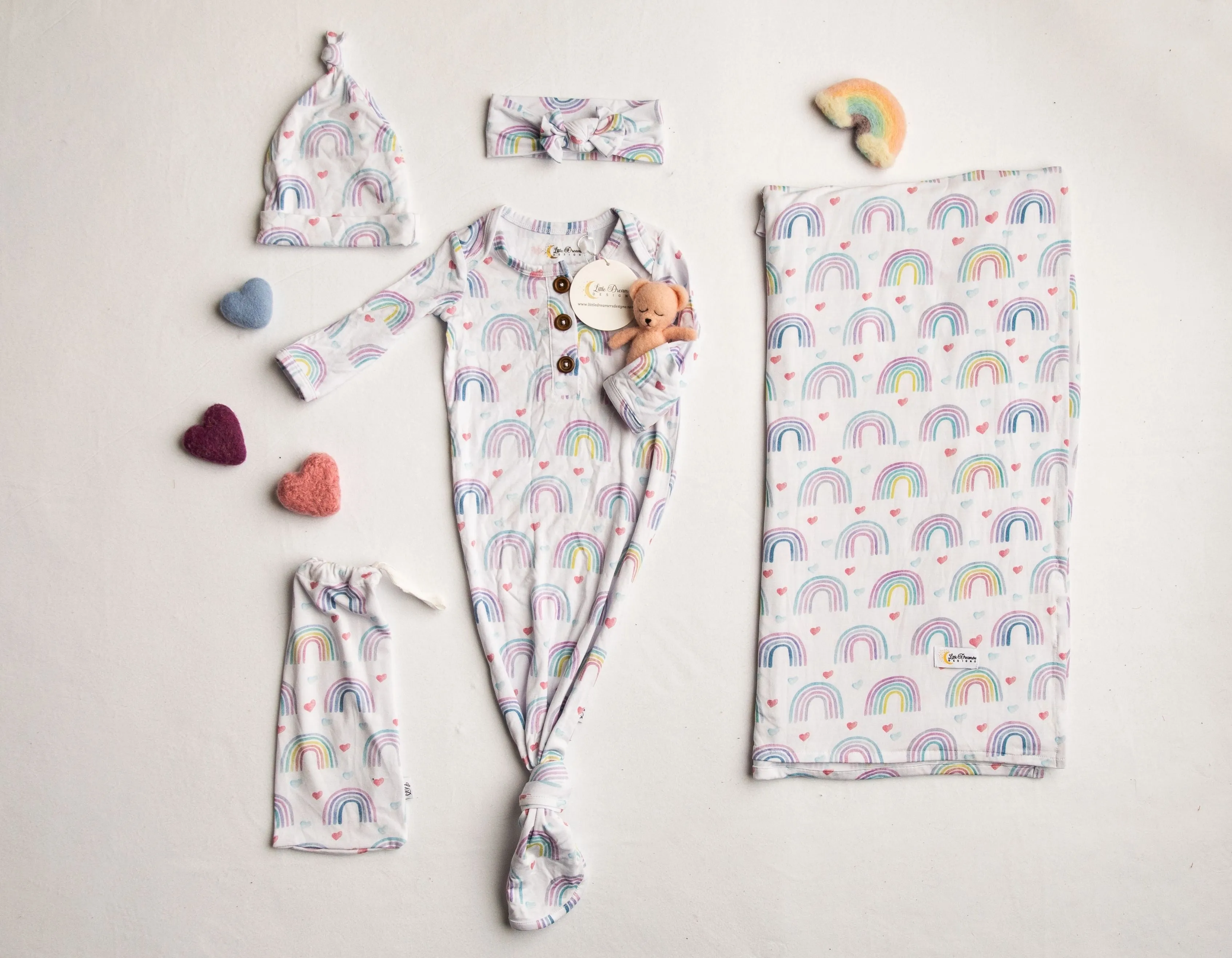 Bamboo Swaddle - Purple Rainbow