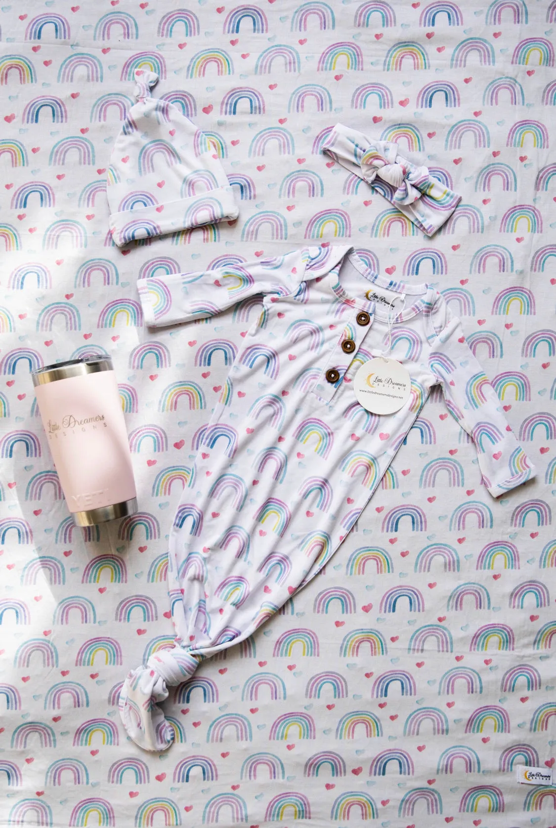 Bamboo Swaddle - Purple Rainbow