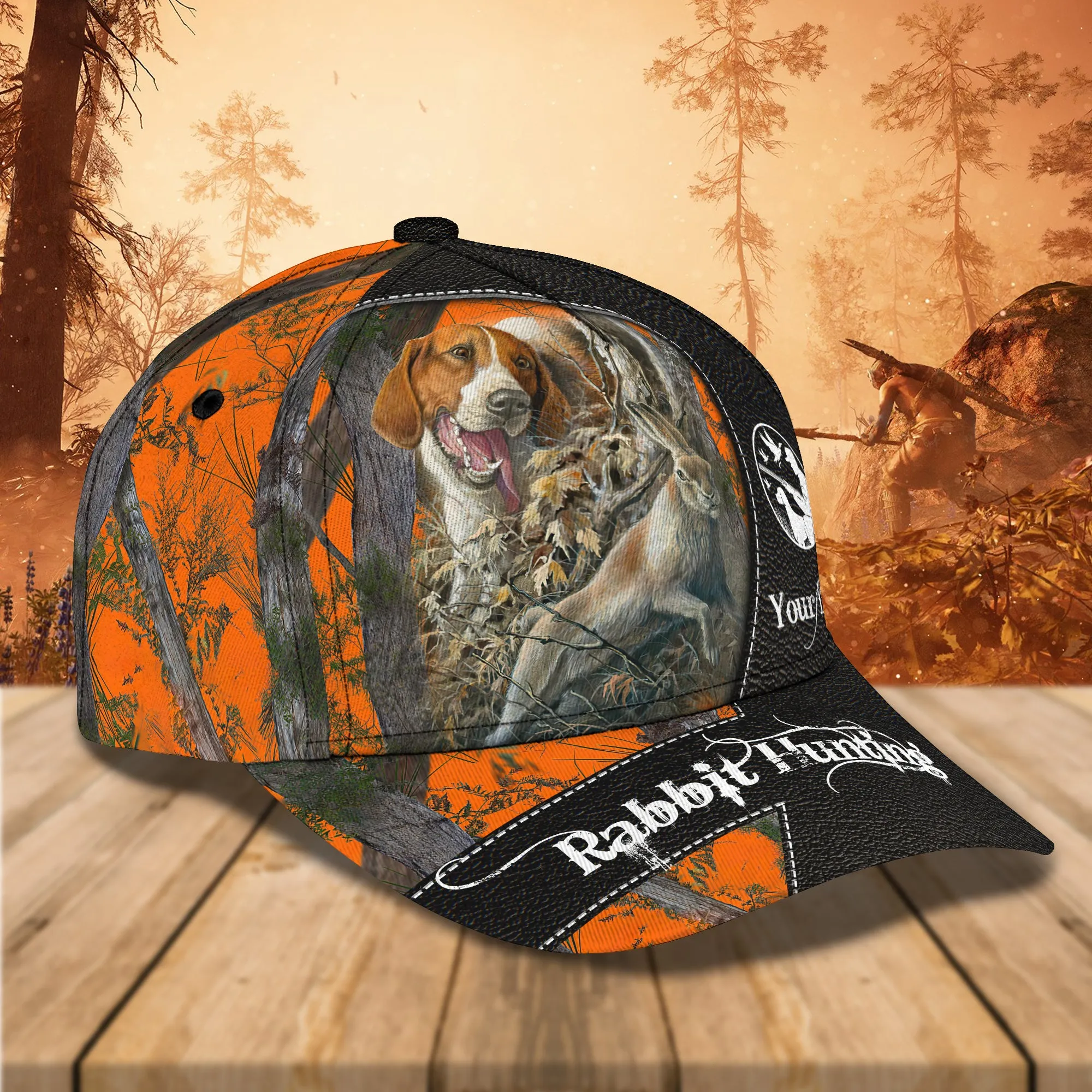 Beagle Hunting - Personalized Name Cap 01