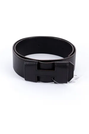 Black H Buckle Belt