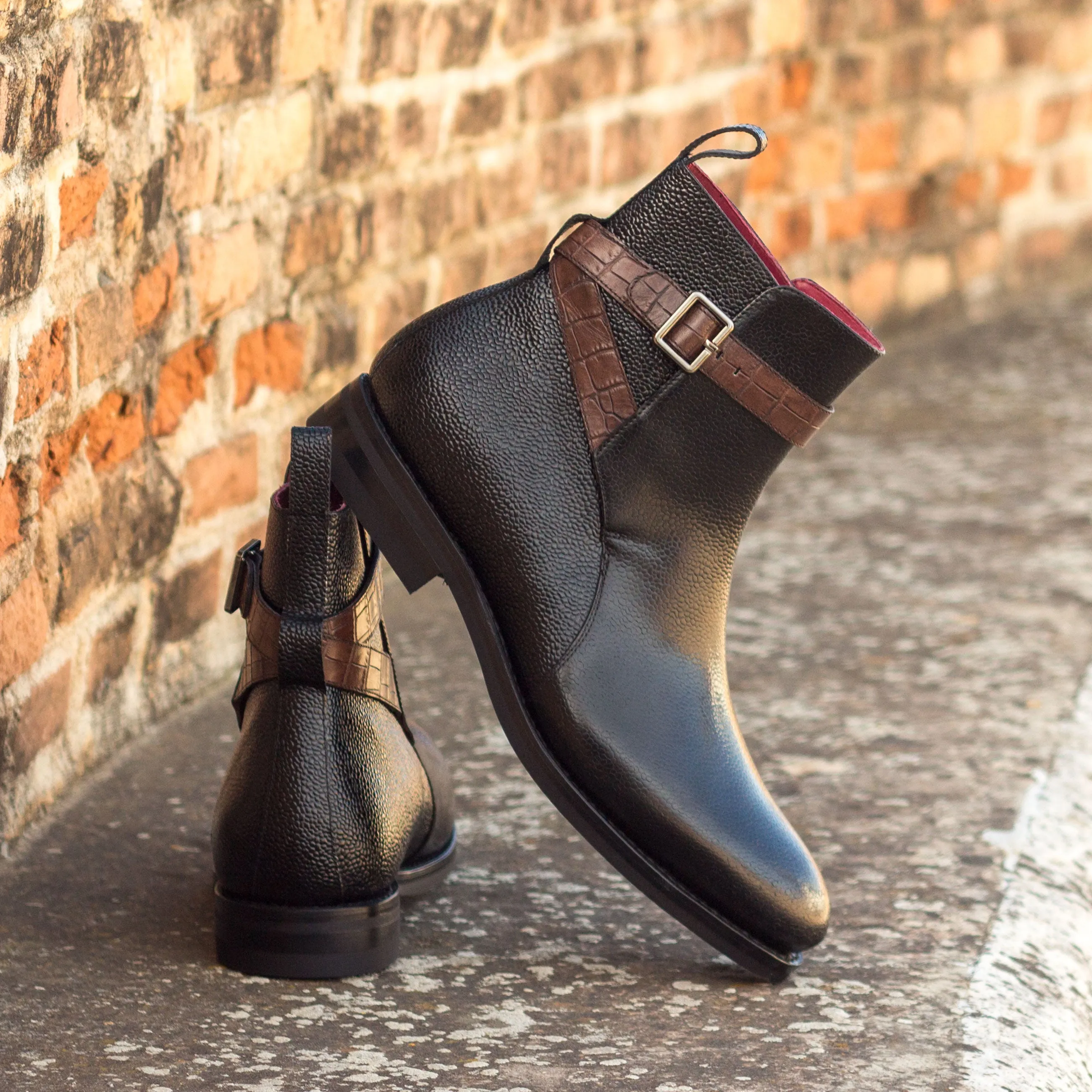 Black Leather Jodhpur Boots