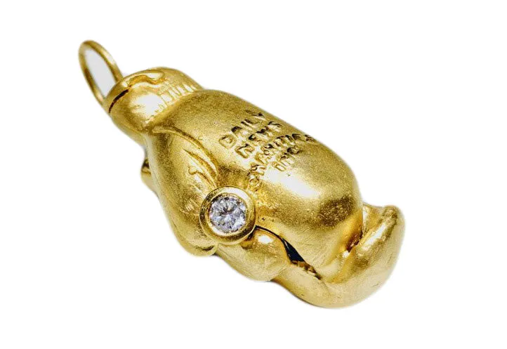 Boxing Gloves Pendant 14K