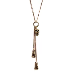 Brass Skull and Boxing Gloves Necklace