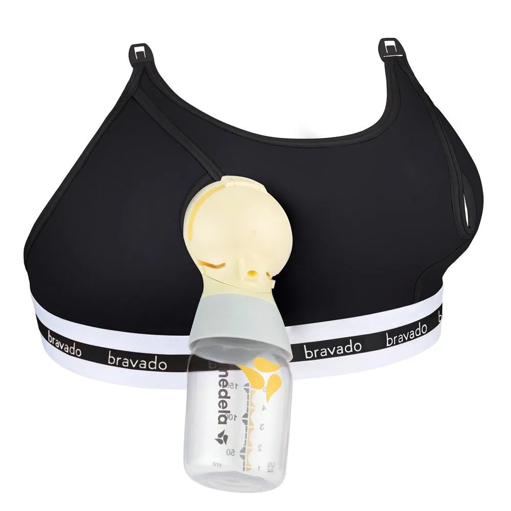 Bravado Clip & Pump Hands-Free Nursing Bra Accessory 2.0 (Black)