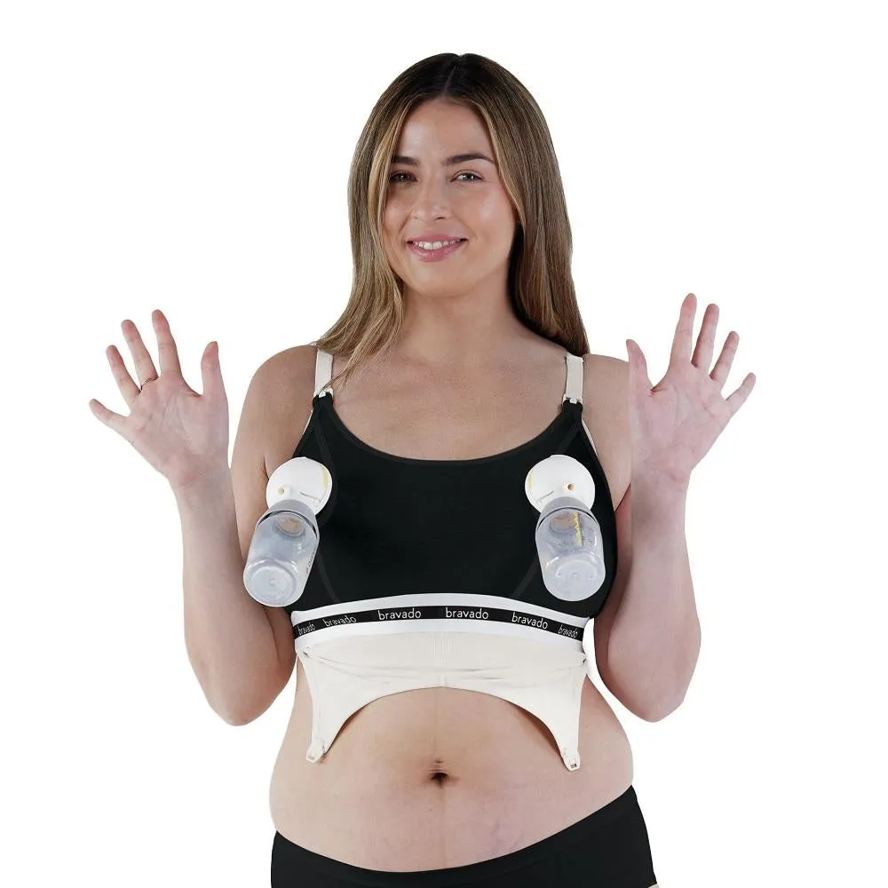 Bravado Clip & Pump Hands-Free Nursing Bra Accessory 2.0 (Black)