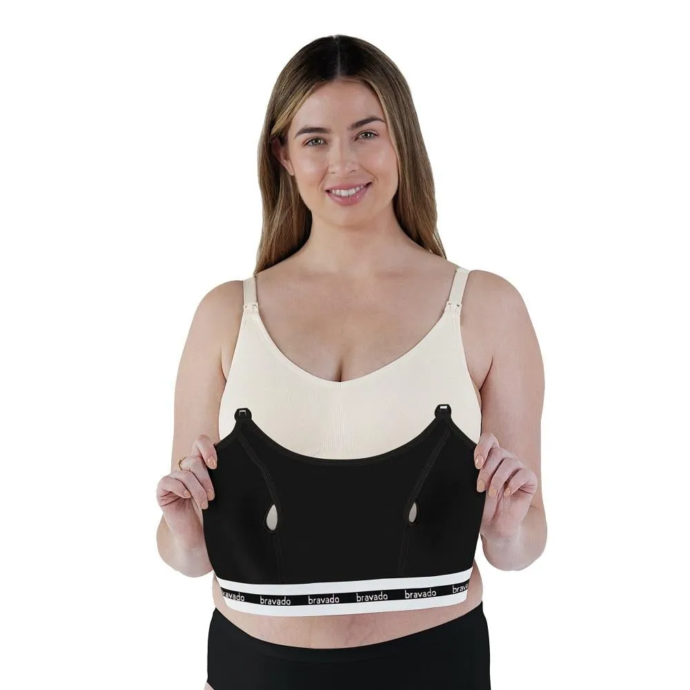 Bravado Clip & Pump Hands-Free Nursing Bra Accessory 2.0 (Black)