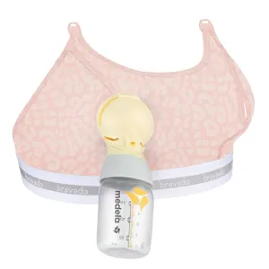 Bravado Clip & Pump Hands-Free Nursing Bra Accessory 2.0 (Pink Leopard)