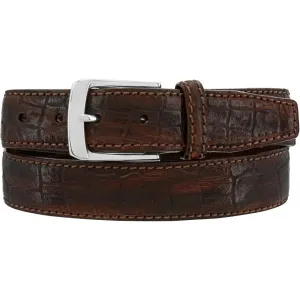 Brighton Dark Brown Croc Embossed Belt for Men