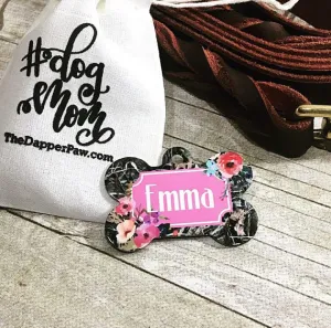 Camo Floral Pet ID Tag