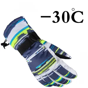 Camouflage Graffiti Ski Gloves