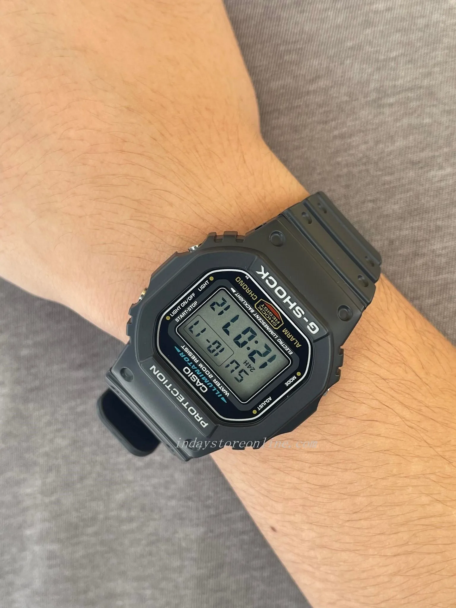 Casio G-Shock Men's Watch DW-5600E-1 Digital 5600 Series Electro-luminescent backlight Impact Resistant Construction