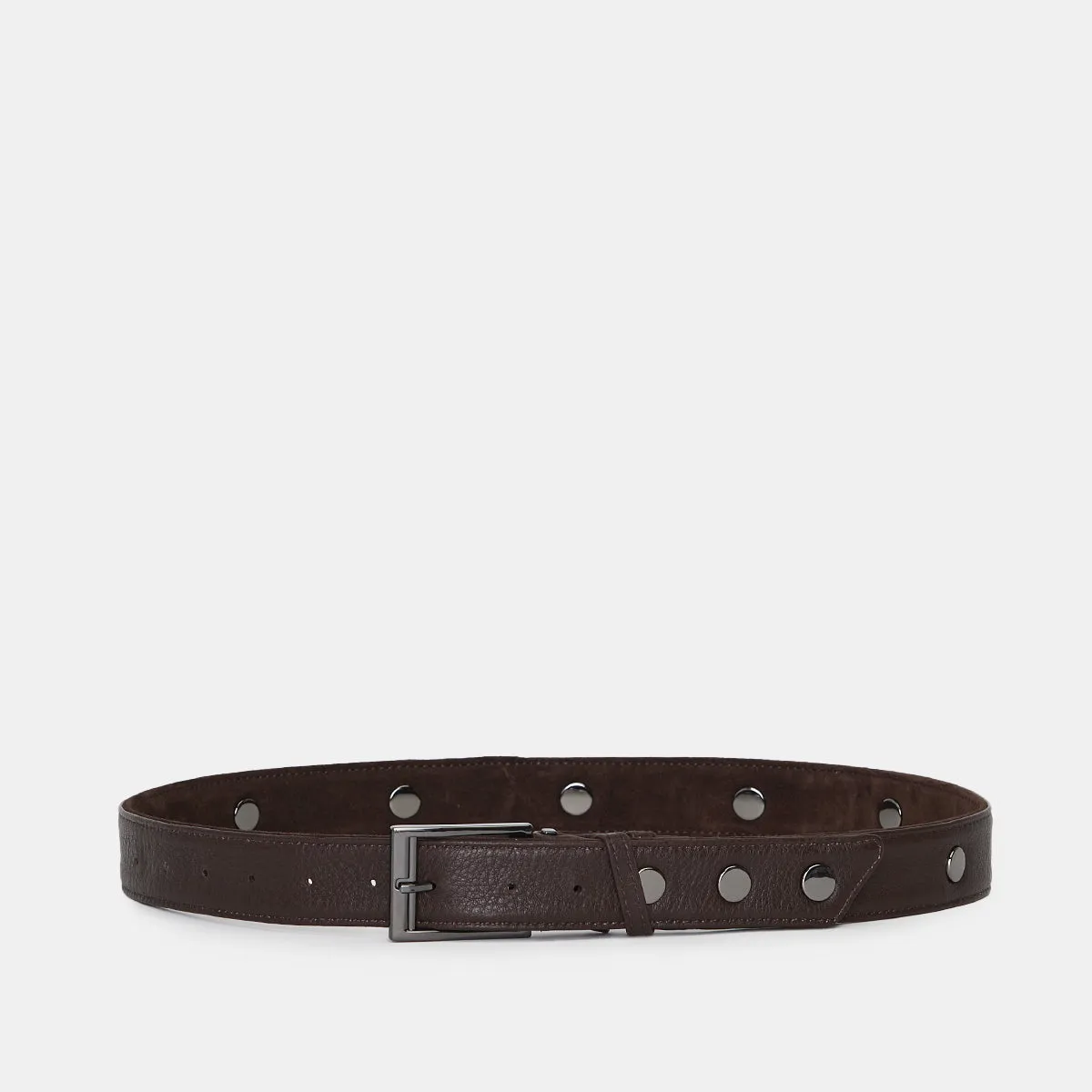 Charlie Rev Riv | Espresso Suede/Gunmetal | Med