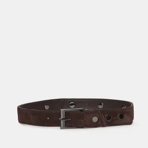 Charlie Rev Riv | Espresso Suede/Gunmetal | Med