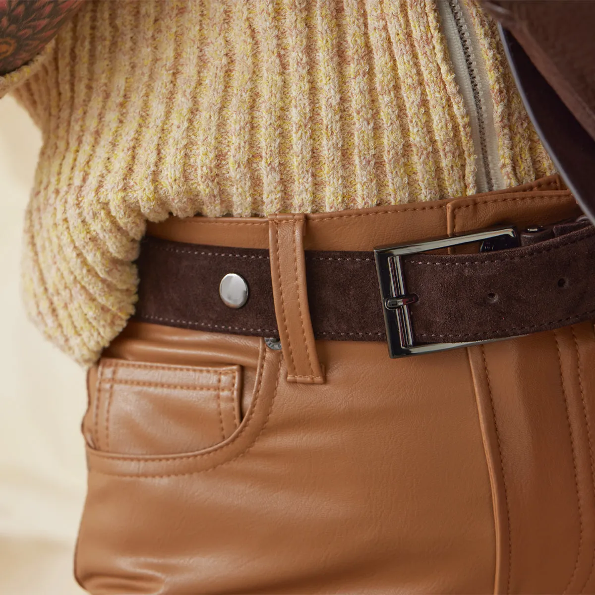 Charlie Rev Riv | Espresso Suede/Gunmetal | Sml
