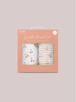 Cherry Cute by Doodle By Meg | Swaddle Blanket Set | Swaddle Blanket Set