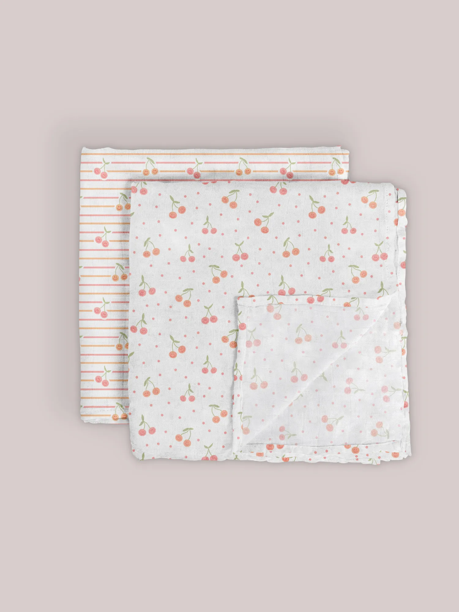 Cherry Cute by Doodle By Meg | Swaddle Blanket Set | Swaddle Blanket Set