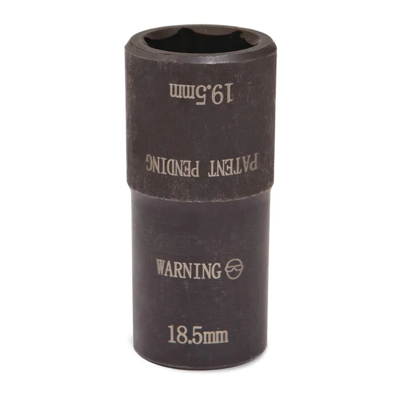 Chrome-Capped Lug Nut Flip Socket