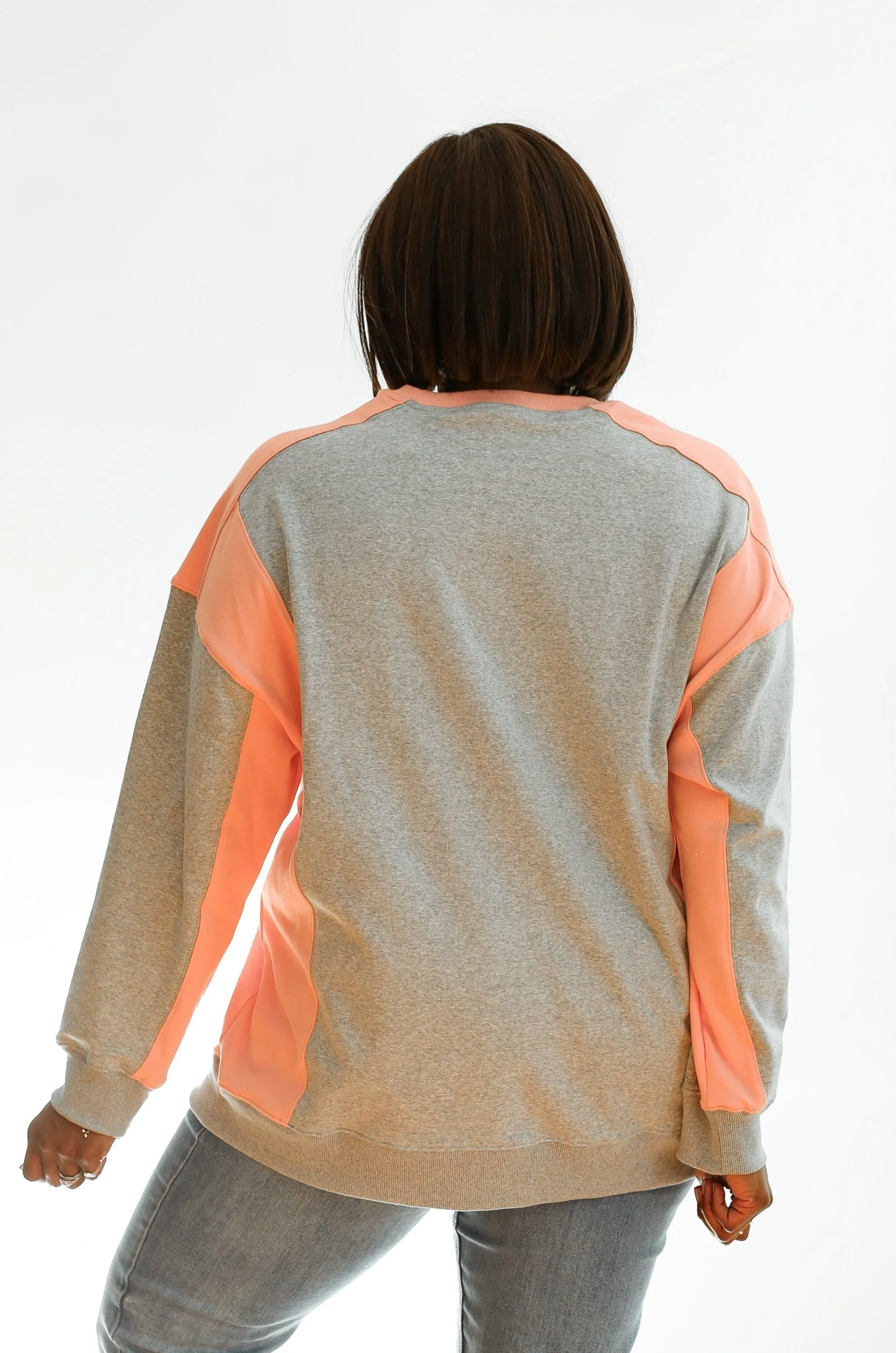 Color Block Nursing Lightweight Sweatshirt