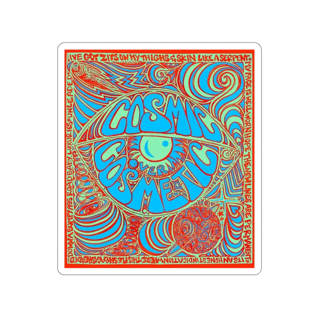 Copy of Cosmic Over Cosmetic Die-Cut Sticker - Red Racer