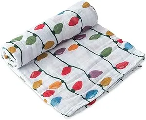 Cotton Muslin Swaddle Blanket - Christmas Bulbs