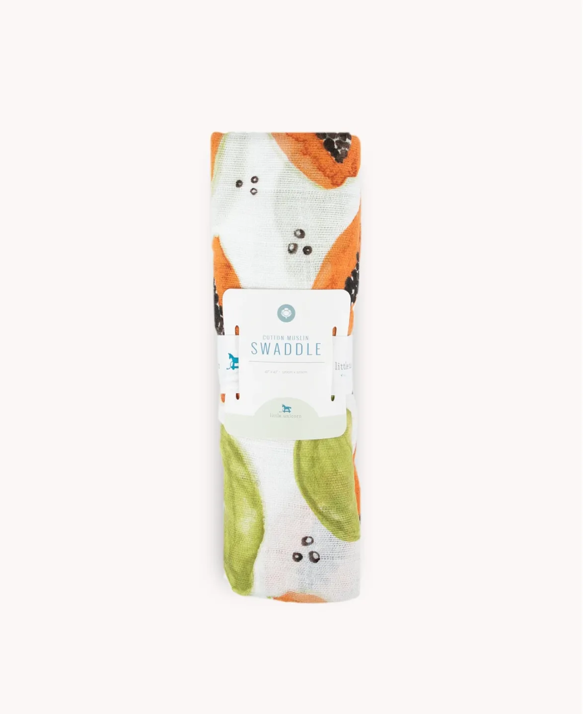 Cotton Muslin Swaddle - Papaya