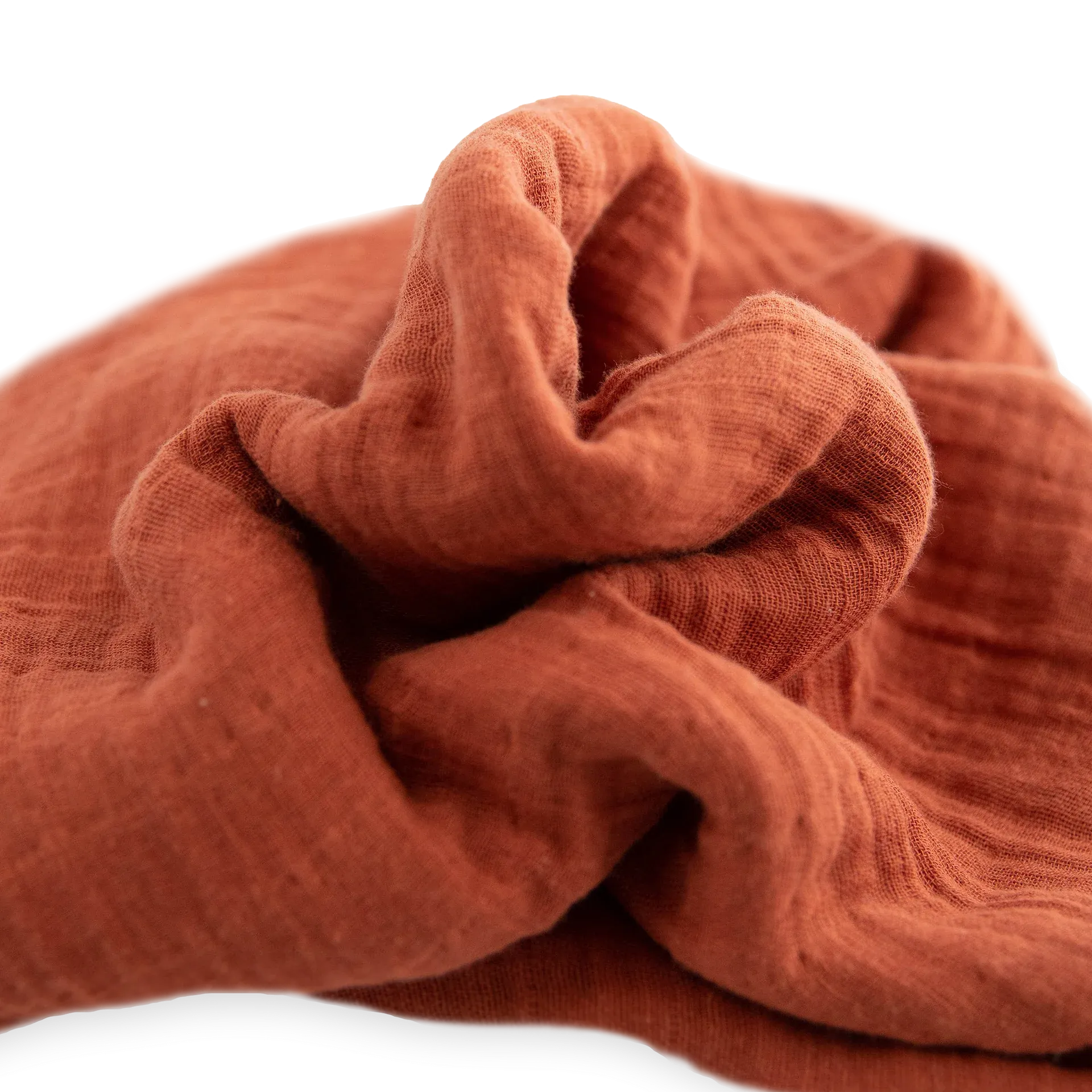 Cotton Muslin Swaddle - Rust