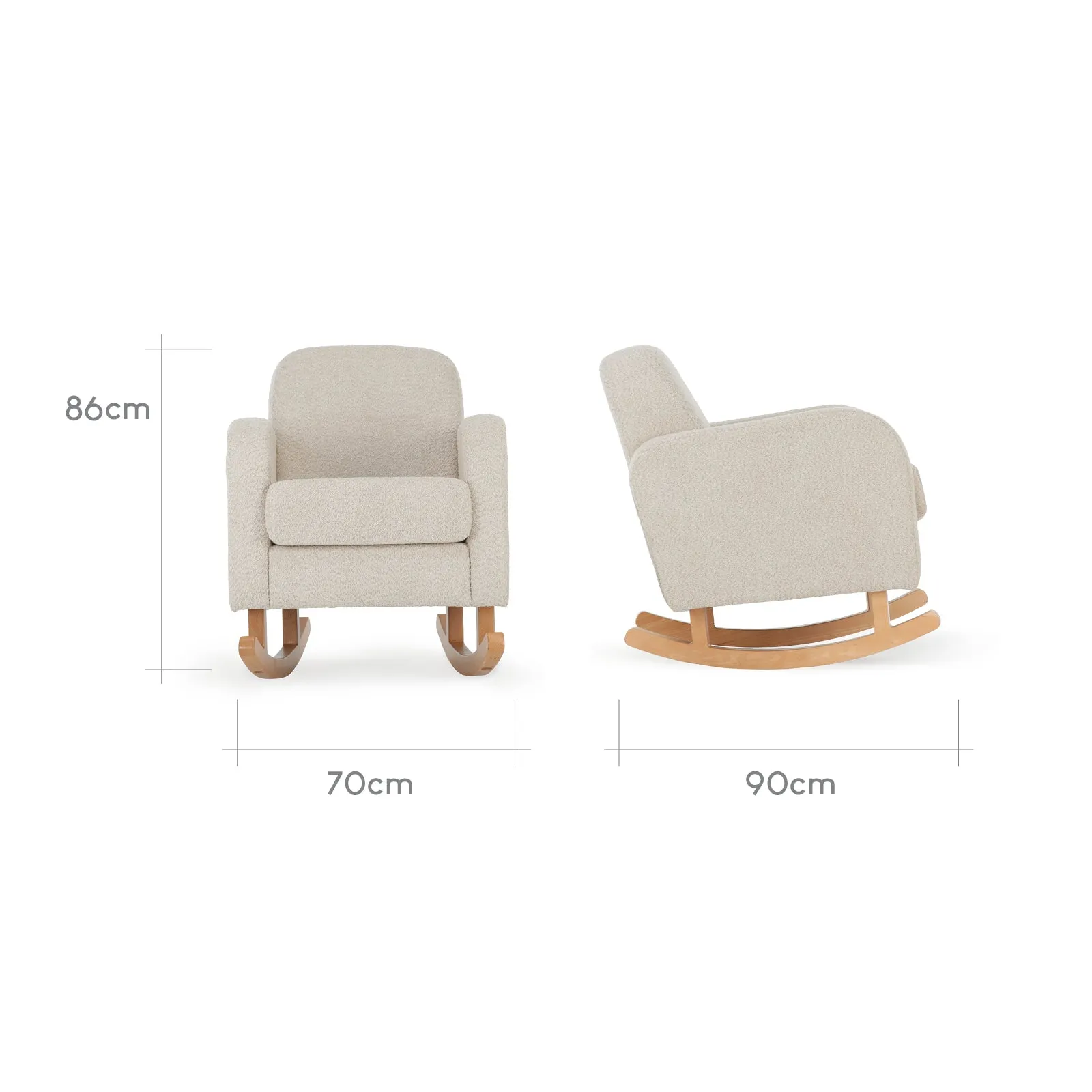 CuddleCo Etta Nursing Chair - Boucle Mushroom