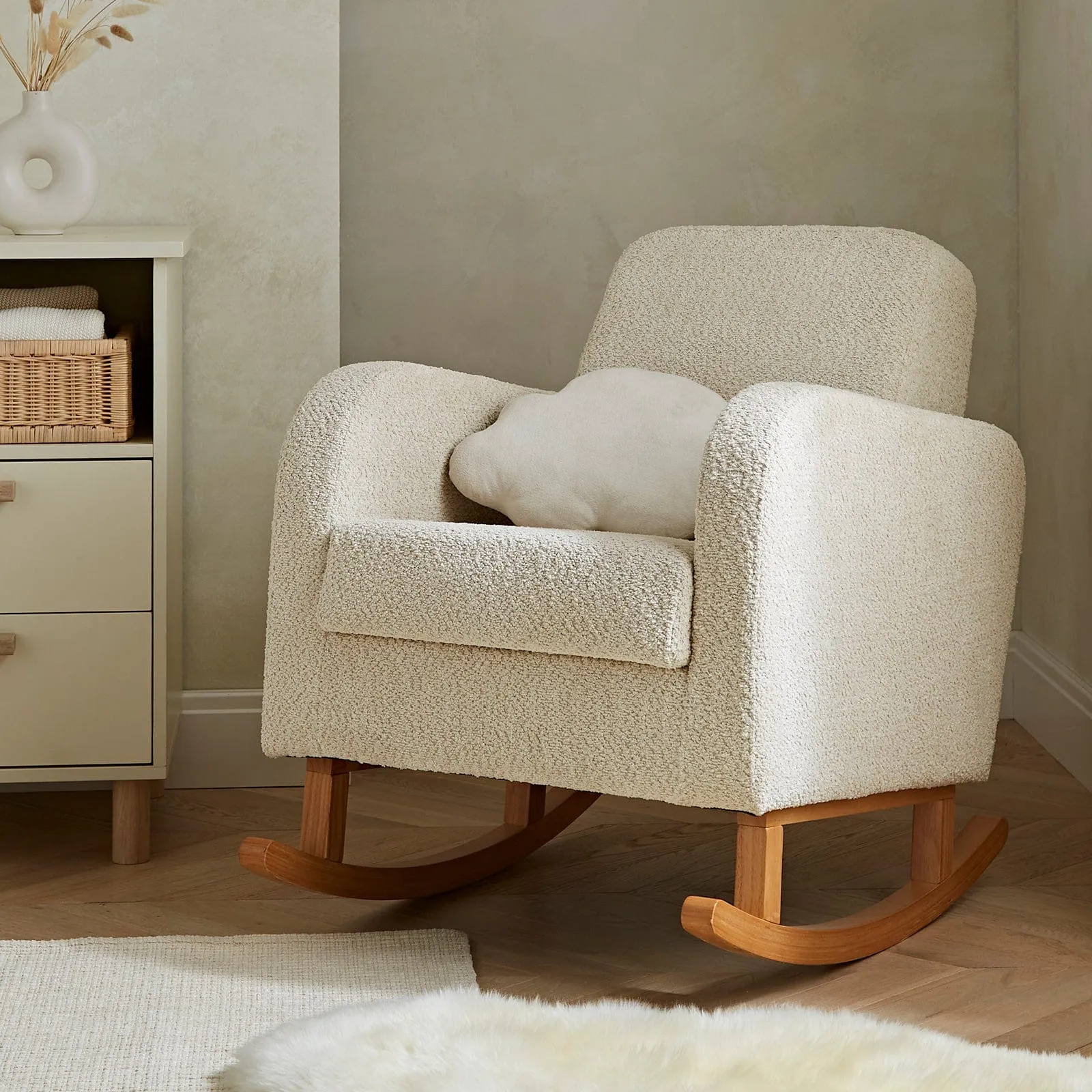 CuddleCo Etta Nursing Chair - Boucle Mushroom